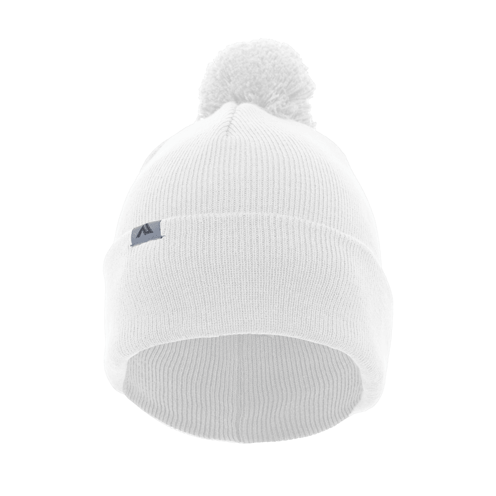 Knit Fold Over Pom-Pom Beanie