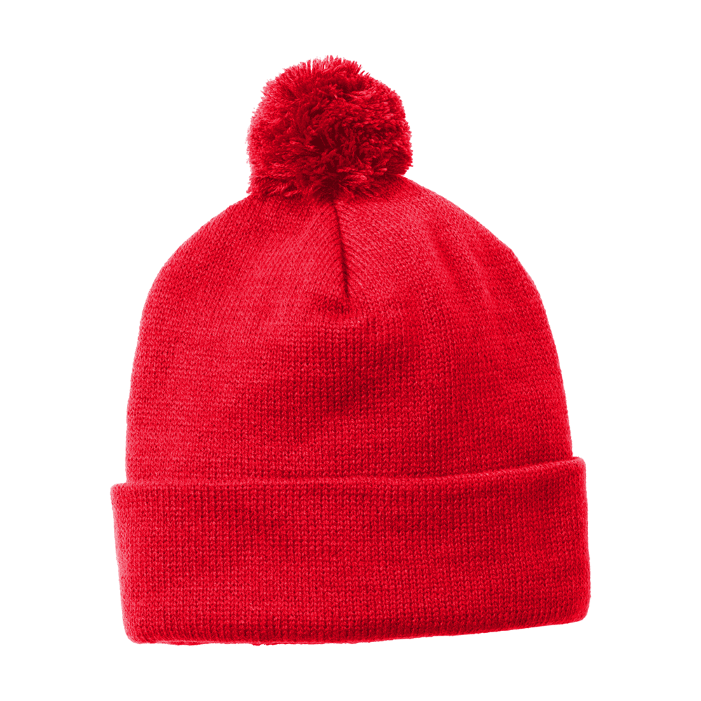 Sport-Tek Solid Pom Pom Beanie